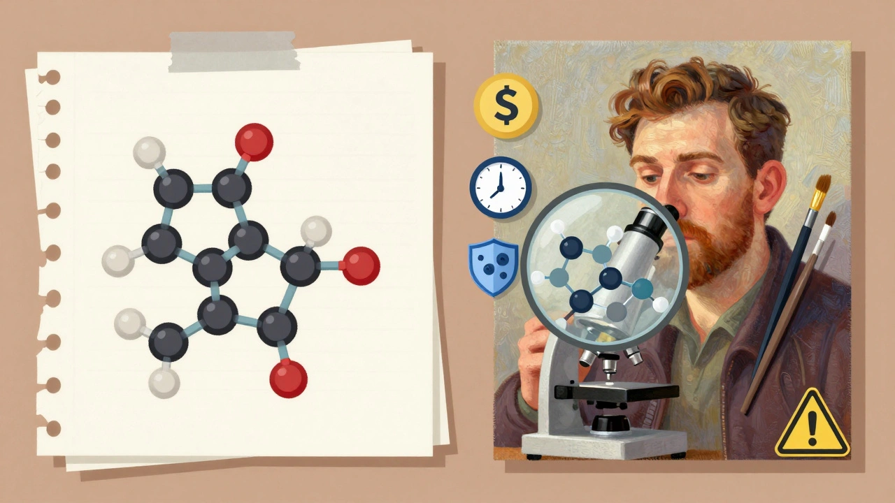 Photocopy vs. hand-painted portrait analogy illustrating how biosimilars are similar but not identical to original biologics.