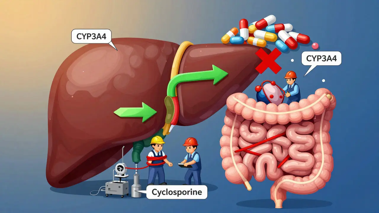 Cyclosporine and Drug Interactions: How CYP3A4 Inhibition Affects Your Medications