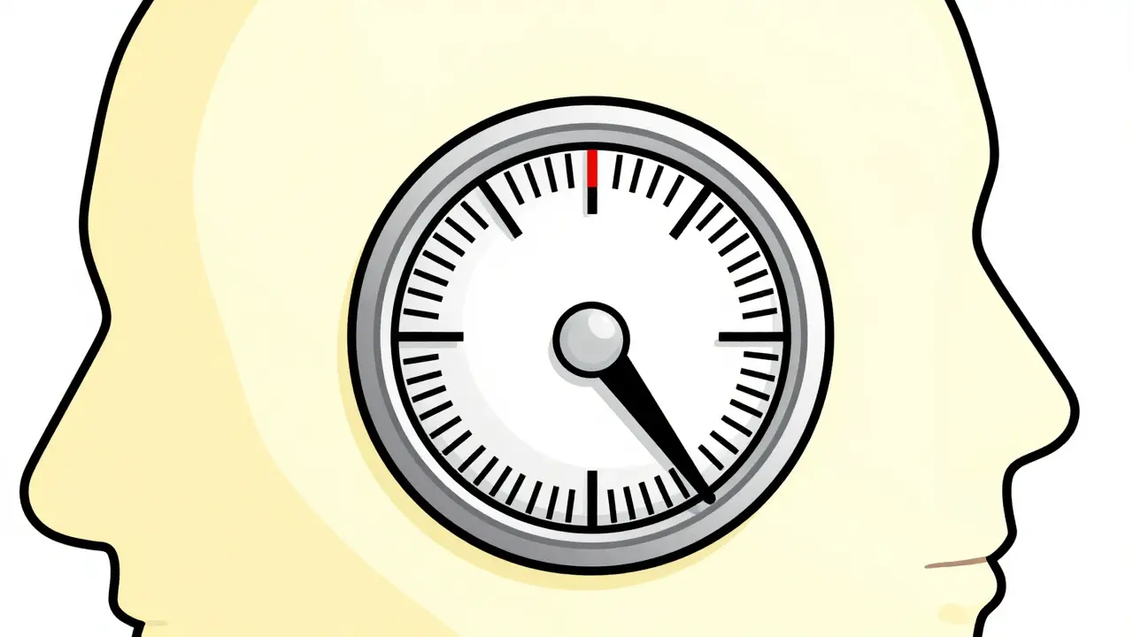 Thermostat dial inside human silhouette indicating lowered metabolism.
