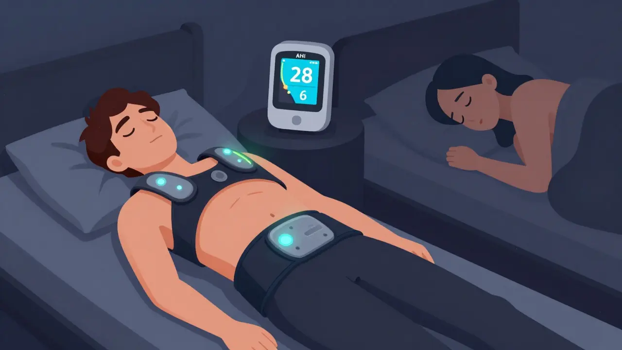 Wearable device gently vibrating to guide sleeper from back to side position during sleep.