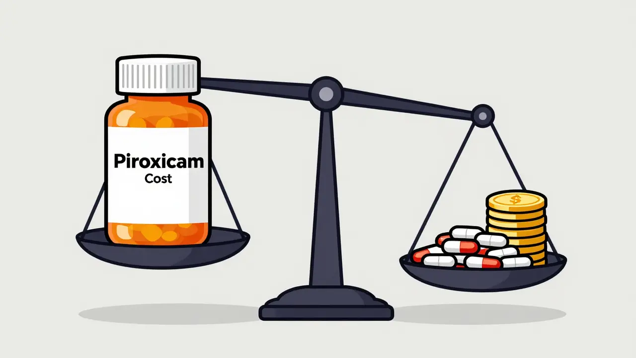 Balance scale comparing the high cost of brand-name drugs versus affordable generics